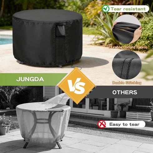 36 Inch 36 28 Inch Patio Furniture Covers Round, Outdoor Round Dinner Table Cover Waterproof, Rounds Patio Coffee Table