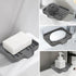 suyncyi 2 Pack Soap Dish with Drainage, Gray Silicone Soap Holder for Bathroom Sink