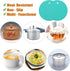 5 Pcs Round Silicone Trivets: Extra Thick Heat Resistant Kitchen Mats, Honeycomb Rubber Hot Pads for Hot Dishes