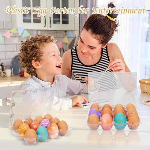 60Pack 1 Dozen Commercial 3x4 Duck Egg Cartons Cheap Bulk Jumbo Egg Cartons Extra Large Egg Containers for Home Ranch