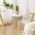 Cpintltr Round Ottoman Footstool Natural Seagrass Foot Stool Pouf Ottomans with Solid Wood Legs Hand Weave Hyacinth