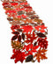 Simhomsen Embroidered Leaves Table Runner for Thanksgiving, Fall Decorations, Dresser Scarf (14 × 53 inches)