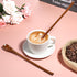 Piriuuo 2 9.25 Inch Pcs Long Wooden Teaspoon, Wooden Teaspoons for Honey Long Bamboo Honey Spoons for Jam Dessert
