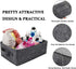 Small Shallow Storage Baskets, Felt Storage Basket Bin for Towels, Dog/Cat Toys, Office Supplies, Light Gray