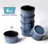 Ceramic 4 oz Ramekins, Tikooere Samll Souffle Dishes Set of 6, Mini Baking Bowls for Kitchen, Porcelain Dipping Sauce Cups for Creme Brulee, Pudding, Ice Cream, Lava Cakes, Microwave & Oven Safe, Blue by Tikooere
