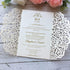 20PCS 5.12 x 7.28'' Laser Cut Wedding Invitations Cards with Envelopes, Hollow Rose Pocket with Bowknot for Bridal