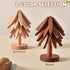 OFCTE Set, 4 1 Wooden Trivets for Hot Dishes, Tree Shape Trivet Walnut Wood + Stand stored Like a Christmas