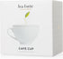 8 oz., Tea Forte Cafe Cup White Porcelain Tea Cup and Lid, Steeps Microwave and Dishwasher Safe