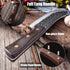 ROCOCO Butcher Knife, Hand Forged 7" Sharp Full Tang Kitchen Meat Cleaver for Home and Outdoor Cooking