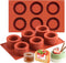 JOERSH 2Pcs Cookie Shot Glass Mold, 6-Cavity Round Silicone Mold for Chocolate, Candy, Pudding, Mousse Dessert