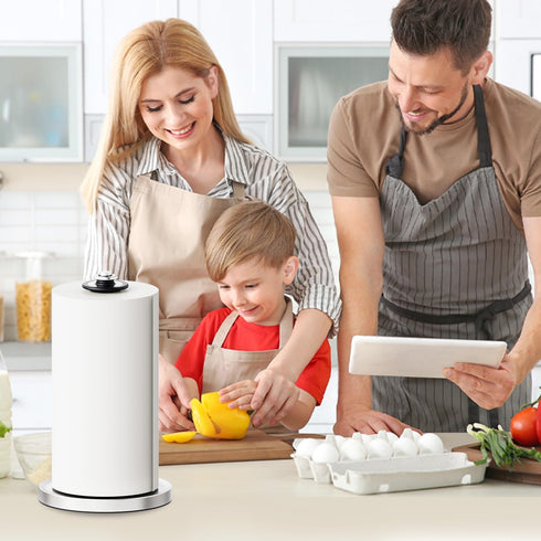 VEHHE Paper Towel Holder Countertop with Unique Damping Spring Structure for One-Handed Tearing
