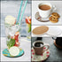 Set (24 Sublimation Ceramic Coasters,Sublimation Blanks Bulk Round Drinks Coffee Cup Beverage Table Coaster, Absorbent