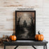WBSTGUE Dark Academia Wall Art, Gothic Halloween Poster, Vintage Haunted House Canvas Prints, 16x24inch Unframed
