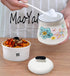 MaoYaMao 12oz Ceramic Sugar Bowl with Lid and Spoon Sugar Container Sugar Holder for Coffee Bar,Home and Kitchen