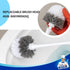 MR.SIGA Toilet Plunger and Bowl Brush Set, Heavy Duty Bathroom Cleaning Tools with Holder, White, 1 Set