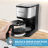 Elite Gourmet EHC9420 Automatic 5-Cup Brew & Drip Coffee Maker with Reusable Filter, Water Level Indicator