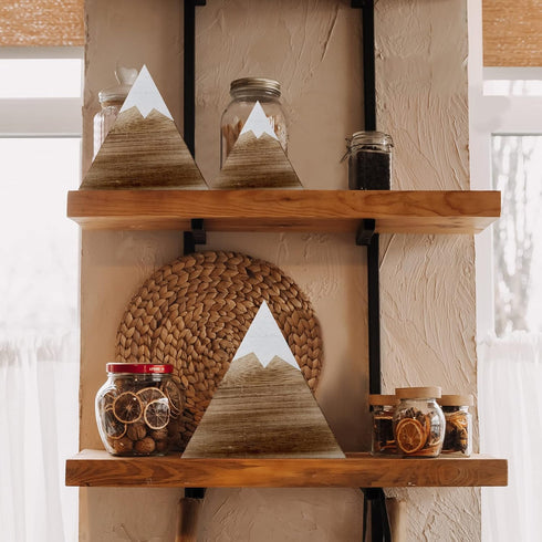 Maitys 3 3 Pcs Size Mountain Shelf Decor Mountain Wooden Sign Farmhouse Wood Adventure Sign Woodland Nursery Decor