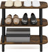 3-Tier 11.7 23.6 21.9, Closet Furinno Turn-N-Tube Shoe Rack, Narrow Shoe Organizer, Shoe Rack Storage with Curved