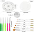 Cookie Decorating Kit Supplies, 2 Acrylic Cookie Turntable, 6 Cookie Scribe Needle, 4 Silicone Mesh Mats, 8 Brushes