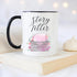 YouNique Designs Writer Coffee Mug, 11 Ounces, Storyteller Mug, Author Gifts for Women (Black Handle)