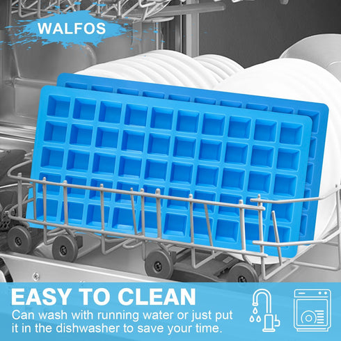 Walfos Square Silicone Molds, Non-Stick Dog Treat Molds for Baking and Freezing, 2 Packs for Puppy Treats