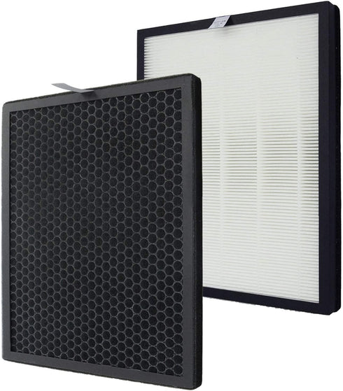 PUREBURG Replacement Filter Set for Alexapure Breeze 3049 AP-B102 Air Purifier, H13 HEPA & Activated Carbon