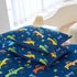 Set 3 Set Sets ZRNBAST Cartoon Car Kids Comforter Full Pieces Construction Bedding for Boys Deep Blue Trucks Bedding