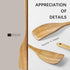 12.5inch Curved Wooden Spatula, Non-Scratch Wood Turner for Frying, Acacia Wooden Cooking Utensils for Non-Stick