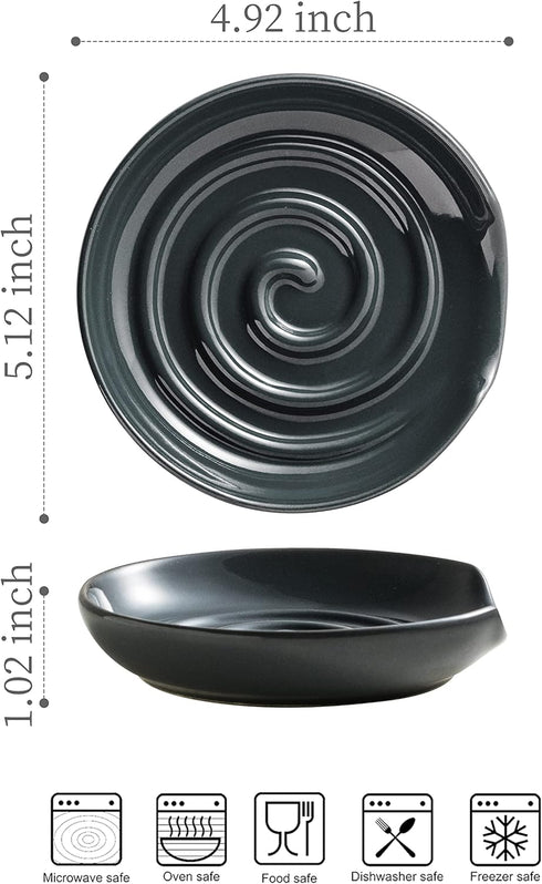 Spoon Holder, Deep Tray Spoon Rest for Preventing Sauce Spillage, Utensils Holder for Spatula, Coffee Spoon, Kitchen