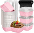 selizo 60 Pack Mini Disposable Cake Pans with Lids, 5oz Aluminum Foil Square Baking Cups for Individual Cakes