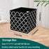 Set of 3 Black Foldable Storage Cubes Bins, Fabric Organizer Baskets with Dual Handles for Home Organizer (Black Light)