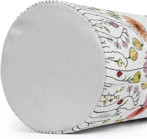 Summer Spring Wildflowers Laundry Hamper Basket, Colorful Floral Printing Collapsible Portable Laundry Bag, Garden