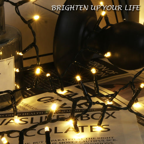 AWQ 2 Pack 10.8FT 120LED 8 (120) Christmas Fairy Lights, Twinkle Light Battery Operated with Modes, Timer & Memory
