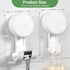 Hooks-2PACK 2pack LUXEAR Suction Hooks Powerful Vacuum Suction Cup Razor Single White