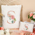 Sanwuta 2 Pcs Floral Letter Initial Canvas Tote Bags, Monogrammed Travel Cosmetic Bags for Woman Wedding Gift
