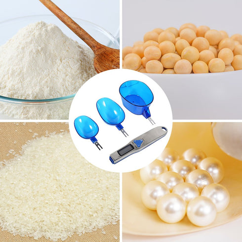 Accurate Digital Spoon Scale, 500/0.1g Kitchen Stainless Measuring Tool for Weighing