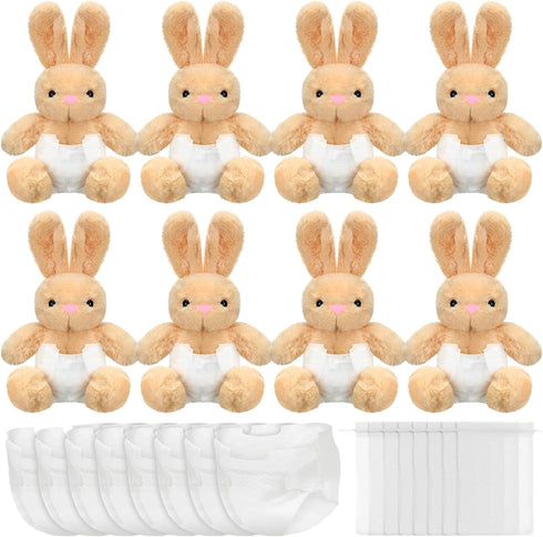 Seenelling 8 Sets Rabbit Blindfolded Diaper Changing Baby Shower Games Boys Girls Baby