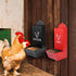 Kalekey 2 Pack Metal Chicken Feeder, Oyster Shell and Grit Feeder Hanging/Ground Chicken Coop Feeder with Durable Iron