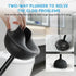 Set, 1 Pack Sellemer Toilet Brush and Plunger Curved Design Head for Deep Cleaning, Heavy Duty Toilet Bowl Brush
