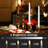 24 Pack 11" 3D Dimmable Tuanse Flameless Taper Candles with Remote & Timer, Flickering LED Battery Operated Window