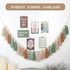 Sage Green Brown Boho Yarn Wood Bead Tassel Garland Wall Hanging Decor Neutral Earth Tone Woodland Banner Tassels