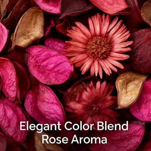 Rose Scented Potpourri Bags, 2 Large Packs, 8.4 oz Total, Dried Petals & Botanicals for Long-Lasting Aroma Home Décor