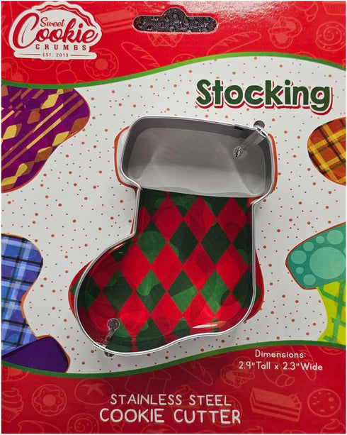 Christmas Stocking Cookie Cutter, Premium Food-Grade Stainless Steel, Dishwasher Safe