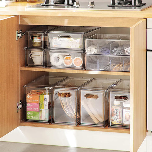 shopwithgreen Refrigerator Organizer Bins with Pull-out Drawer, Clear Fridge Drawer Organizer with Handle