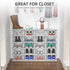 ZOINLIY Closet, Stackable Shoe Organizer for Small Shoe Rack for Entryway, Bedroom, Dorm Rooms, Free Standing Shoe