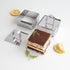 Uncle Jack Square Food Forms - Presentation Cooking Molds with Press, Stainless Steel Biscuit Dough Cutters