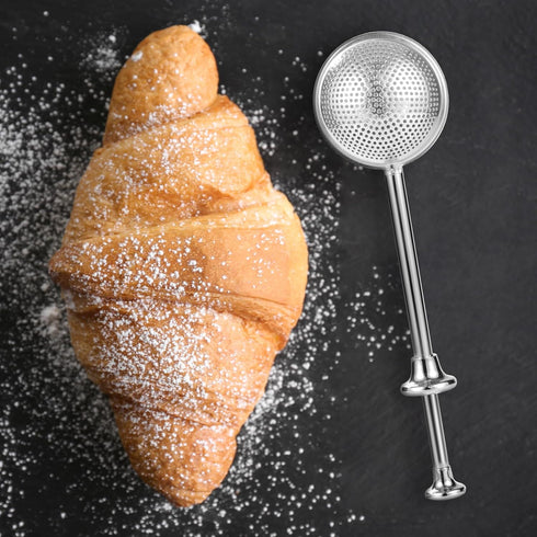 XVBITOR 18/8 Sugar Shaker, Powdered Sugar Shaker Duster with Stainless Steel Fine Mesh Dispenser Sugars and Spring