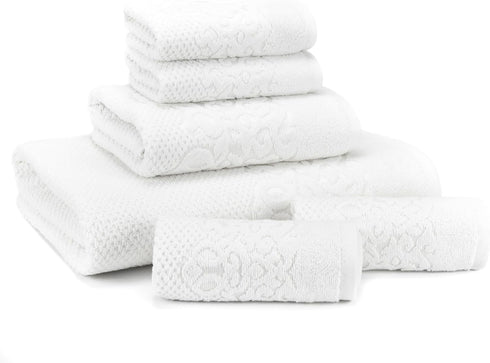 EastNBlue Galata Premium Bath Towels Set of 6 - Turkish Cotton Washcloths,