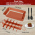 Brownies Pan with Dividers, Nonstick Baking Pan with Slicer Cutter & Spatula, Rectangular Cake Pans for Baking