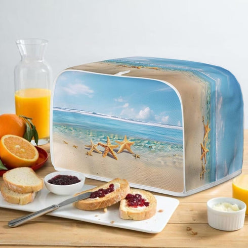Beach Starfish Toaster Cover: Stylish Dust Proof Cover for Kitchen Appliance, Stain Resistant Anti Fingerprint Broiler